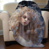 Angelic Velveteen Plush Blanket, Designer Throw, Modern Style, Soft Living Room Decor, Teen Gift