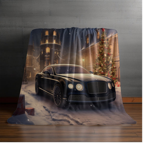 Velveteen Plush Blanket, Black Bentley, Designer blanket, Luxury Blanket, Holiday Blanket, Cuddle Blanket, Fireplace Couch Throw