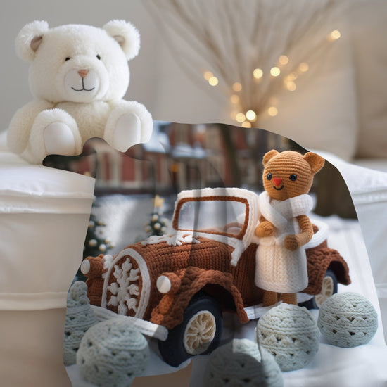 Cozy Velveteen Plush Crochet Blanket - Perfect Child&