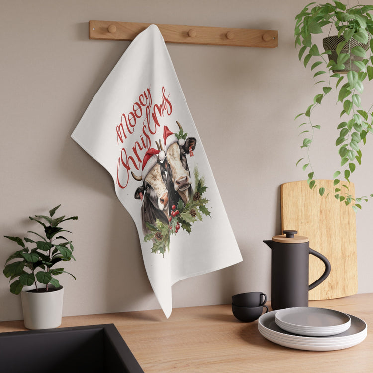 Farm Animal Holiday Tea Towels - Farmers Towel, Country Xmas Theme, Hand Towels, Holiday Decor, Cooking Towel