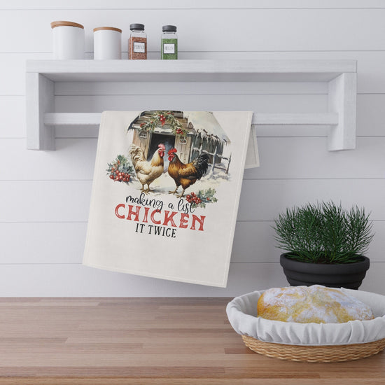 Farm Kitchen Towel, Tea Towels, Country Xmas Chicken Design, Xmas Novelty Items, Kitchen Decor, Holiday Sale, Animal Print, Cotton/Poly