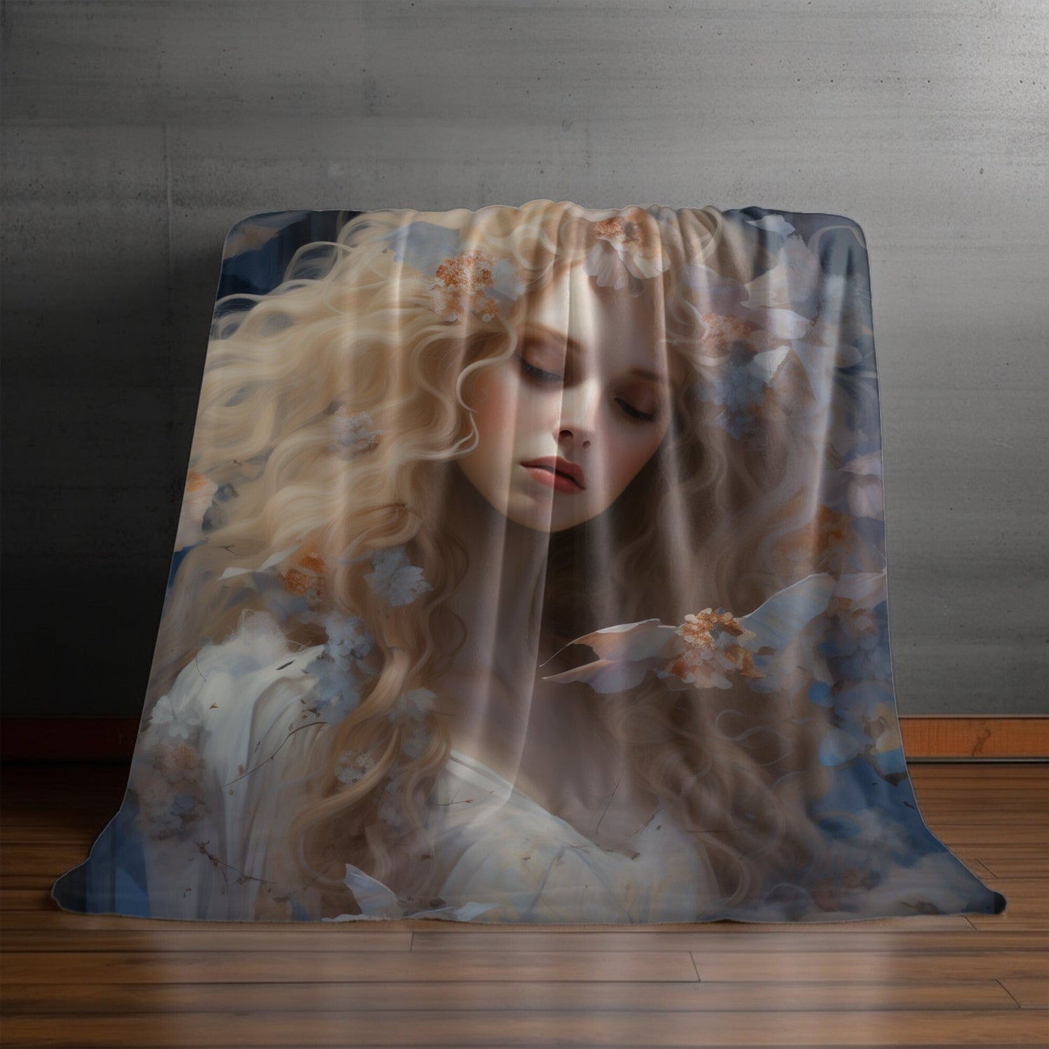 Angelic Velveteen Plush Blanket, Designer Throw, Modern Style, Soft Living Room Decor, Teen Gift