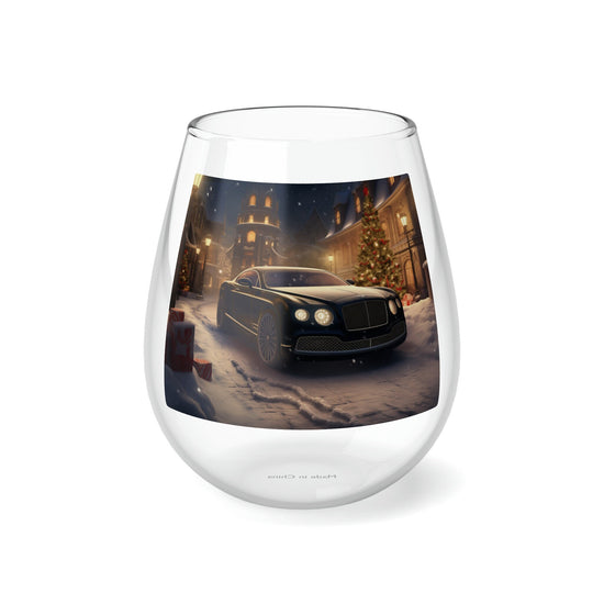 Stemless Wine Glass, 11.75oz, Black Car Portrait, Fancy Wine Glass, Designer drinking glass, Holiday Wine glass, Corporate gifts, Xmas gift