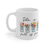 Ceramic Mug 11oz, Everyday inspirational empowerment positive fierce women strong leader beverage coffee cup