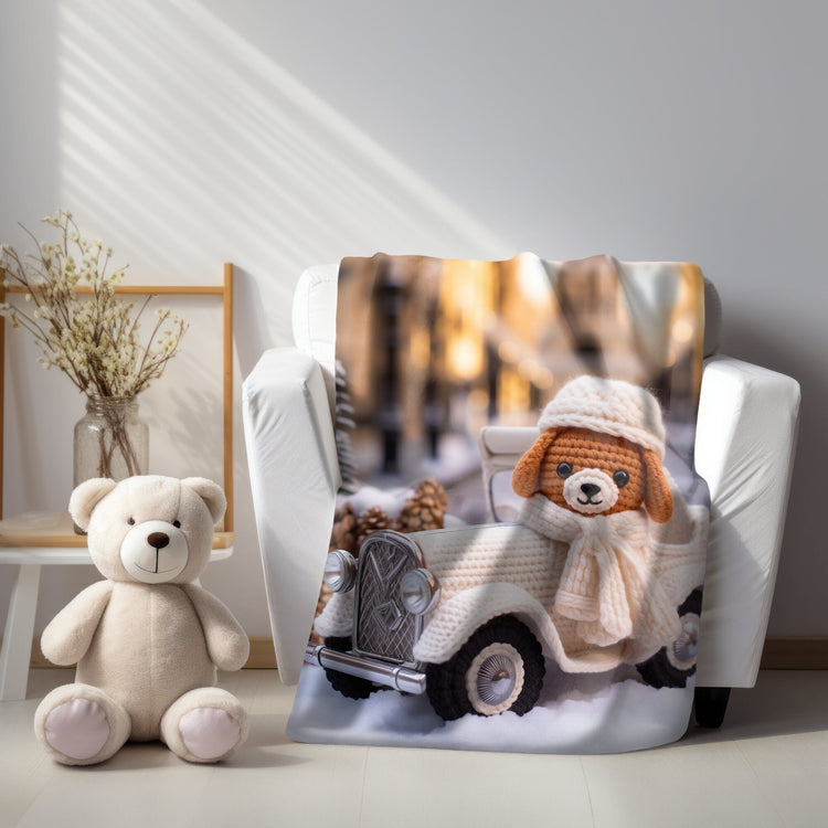 Velveteen Plush Blanket, Child Bedroom Blanket, Child Winter Blanket, adorobale cozy bedcover, Holiday Bedcover, Winter Bed coverings