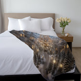 Velveteen Plush Blanket, Holiday Theme Blanket, Xmas Fleece Bed Cover, Holiday Couch Throw, Winter Warm Covers, Soft Cozy Blanket