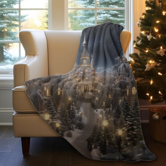 Velveteen Plush Blanket, Holiday Theme Blanket, Xmas Fleece Bed Cover, Holiday Couch Throw, Winter Warm Covers, Soft Cozy Blanket