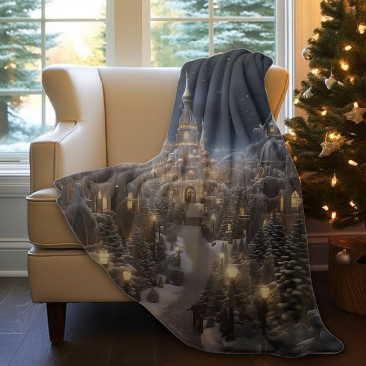 Velveteen Plush Blanket, Holiday Theme Blanket, Xmas Fleece Bed Cover, Holiday Couch Throw, Winter Warm Covers, Soft Cozy Blanket