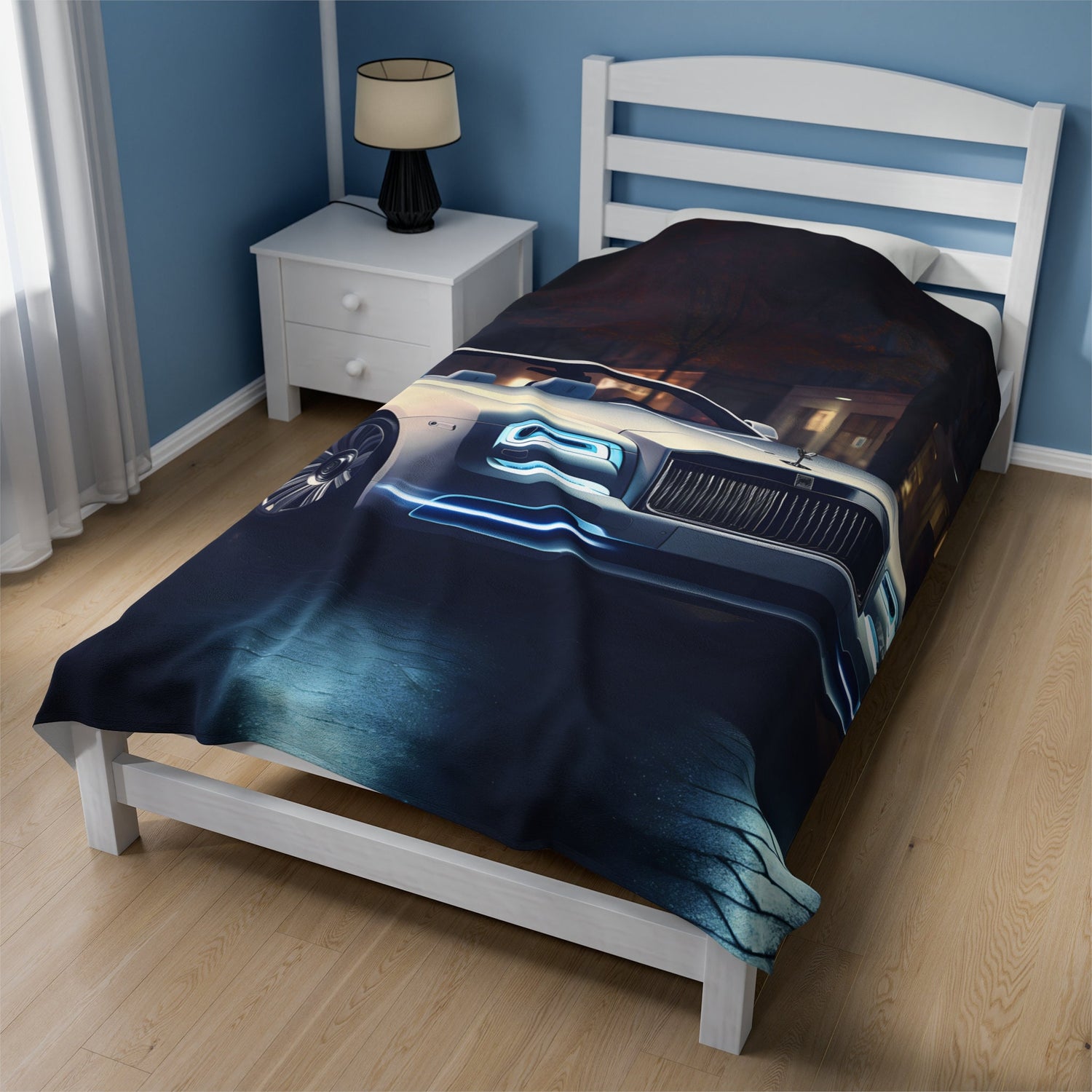 Velveteen Plush Blanket, Rolls-Royce warm cozy fancy modern entrepreneur luxury designer soft fleece throw style decor blanket