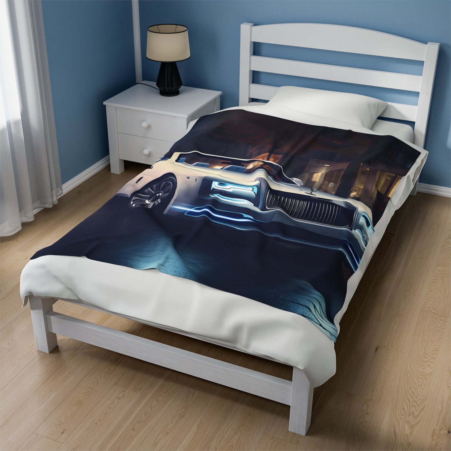 Velveteen Plush Blanket, Rolls-Royce warm cozy fancy modern entrepreneur luxury designer soft fleece throw style decor blanket