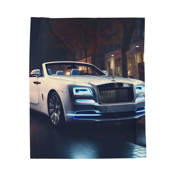 Velveteen Plush Blanket, Rolls-Royce warm cozy fancy modern entrepreneur luxury designer soft fleece throw style decor blanket