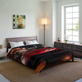 Comforter, Red Lamborghini, Designer Comforter, Male Bedroom Decor, Cozy Warm Comforter, Bed Comforter, Stylish Blanket
