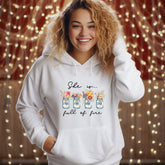 Unisex Heavy Blend™ Hooded Sweatshirt, Floral print inspiring Female fierce conquer it all empowerment postive warm cozy stylish  sweaternt