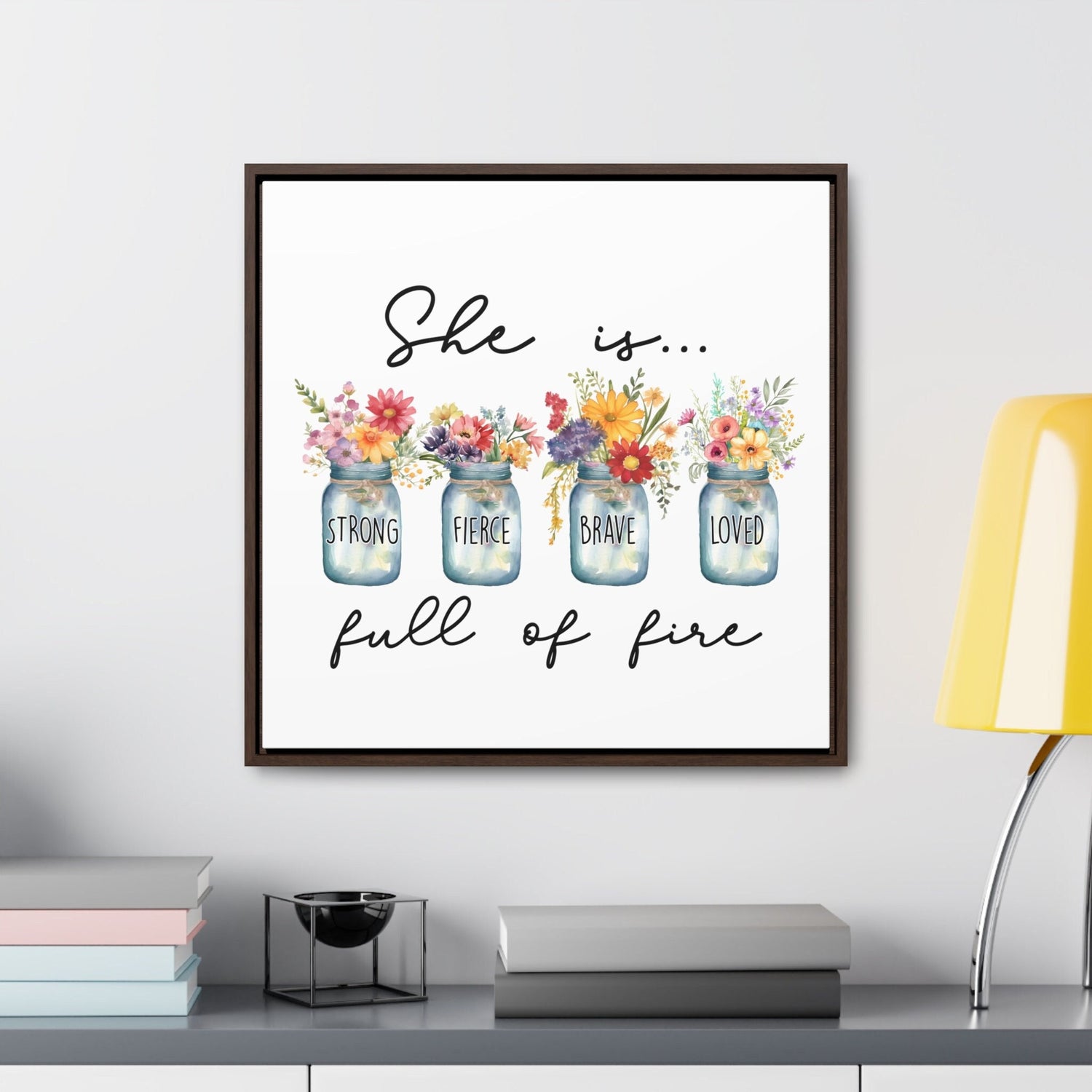 Gallery Canvas Wraps, Square Frame, Inspirational Displays, Motivational Art, Women Empowerment, Colorful Wall Art, Flower Designs