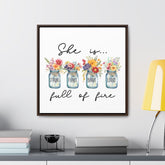 Gallery Canvas Wraps, Square Frame, Inspirational Displays, Motivational Art, Women Empowerment, Colorful Wall Art, Flower Designs