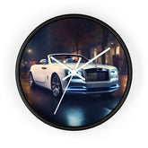 Wall Clock, Rolls-Royce white stylish timepiece fancy luxury high-end designer room decor Wall Clock