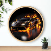 Wall Clock, Exotic Black Car Design, AI Car Portrait, Teen Room Decor, Bedroom Wall Art, Dorm Room Clock, Man Cave Wall Art, Pool Room decor