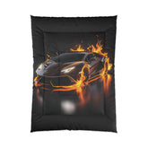 Comforter, Racing Car Portrait, Gift for Car Enthusiast ,Race Car Driver gift, bachelor room decor, young man Bed spread, Gift for Son