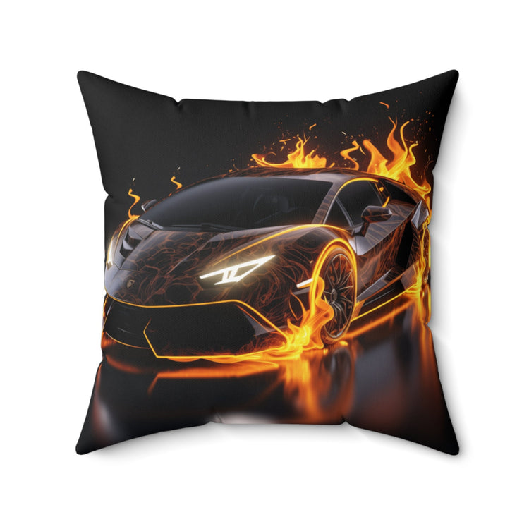 Spun Polyester Square Pillow, Hot Car Design, Sport Car Novelty item, Great gift for Teen Boy, Designer Pillow, Holiday gift, Modern gift
