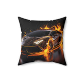Spun Polyester Square Pillow, Hot Car Design, Sport Car Novelty item, Great gift for Teen Boy, Designer Pillow, Holiday gift, Modern gift