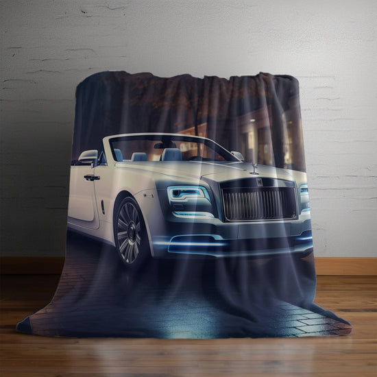 Velveteen Plush Blanket, Rolls-Royce warm cozy fancy modern entrepreneur luxury designer soft fleece throw style decor blanket