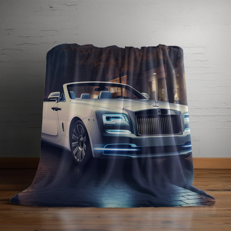 Velveteen Plush Blanket, Rolls Royce, warm cozy blanket, Soft Fleece Throw, Designer Style Blanket, Modern Day Blanket, Luxury Blanket