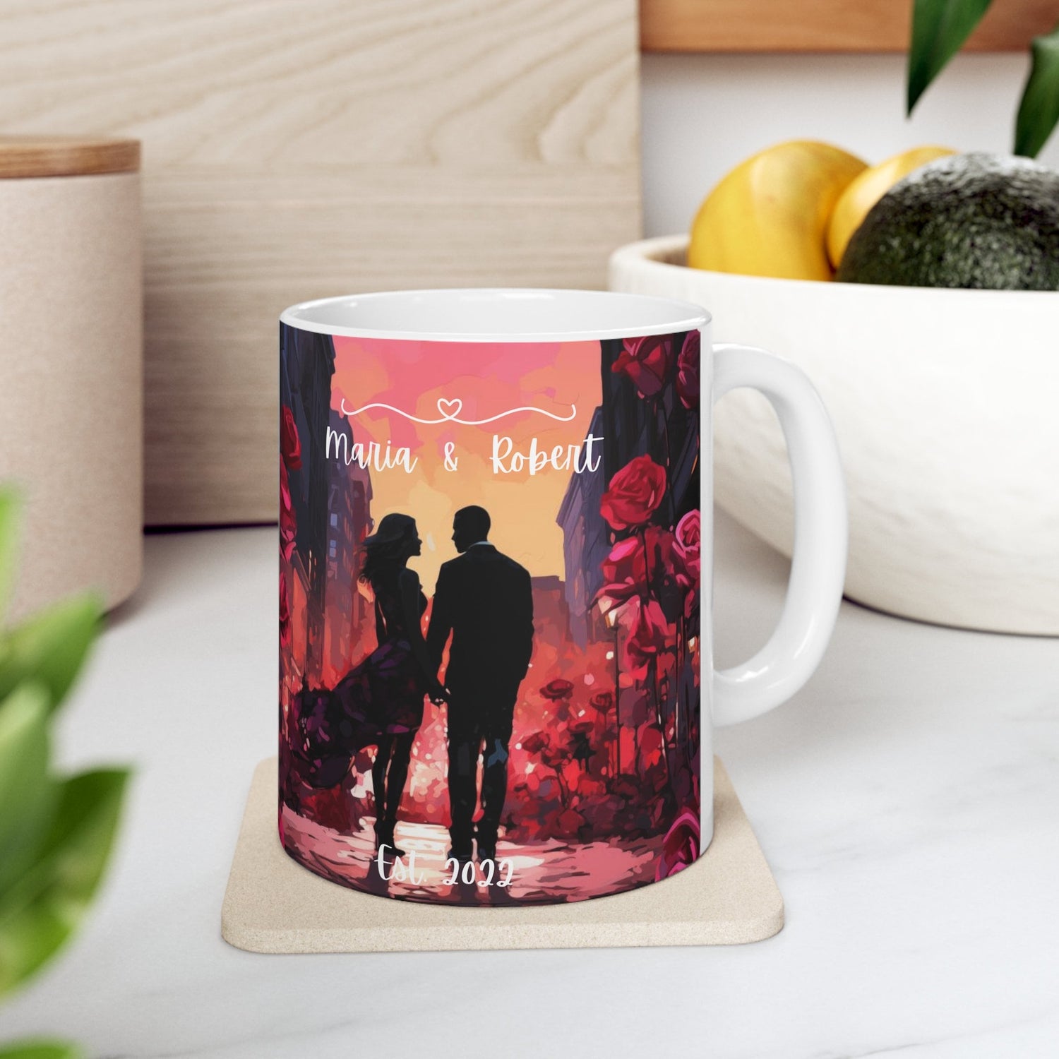 Ceramic Mug 11oz, (A) Personalized Valentines Couple Mug, Sweetheart Couples gift, Special Intimate gift, great Valentines Day gift