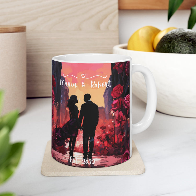 Ceramic Mug 11oz, (A) Personalized Valentines Couple Mug, Sweetheart Couples gift, Special Intimate gift, great Valentines Day gift