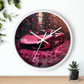 Wall Clock, Hot Pink Lamborghini modern stylish wall art room decor great gift for car lover