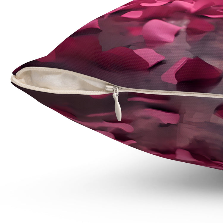 Spun Polyester Square Pillow, Hot pink Lamborghini art couch modern bedroom valentines decor stylish throw pillow