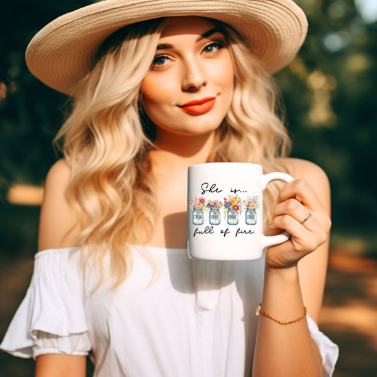 Ceramic Mug 11oz, Everyday inspirational empowerment positive women strong leader beverage coffee cup