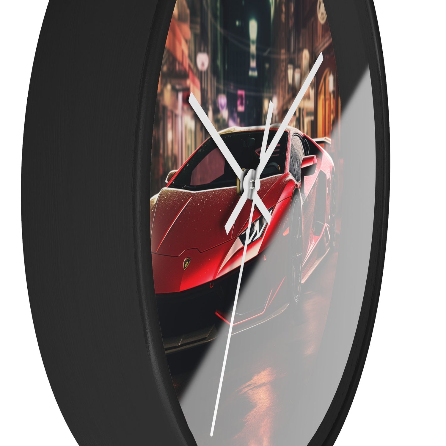 Wall Clock, Red Hot Lamborghini bachelor student dorm office home fancy exotic luxury car wall art