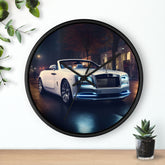 Wall Clock, Rolls-Royce white stylish timepiece fancy luxury high-end designer room decor Wall Clock