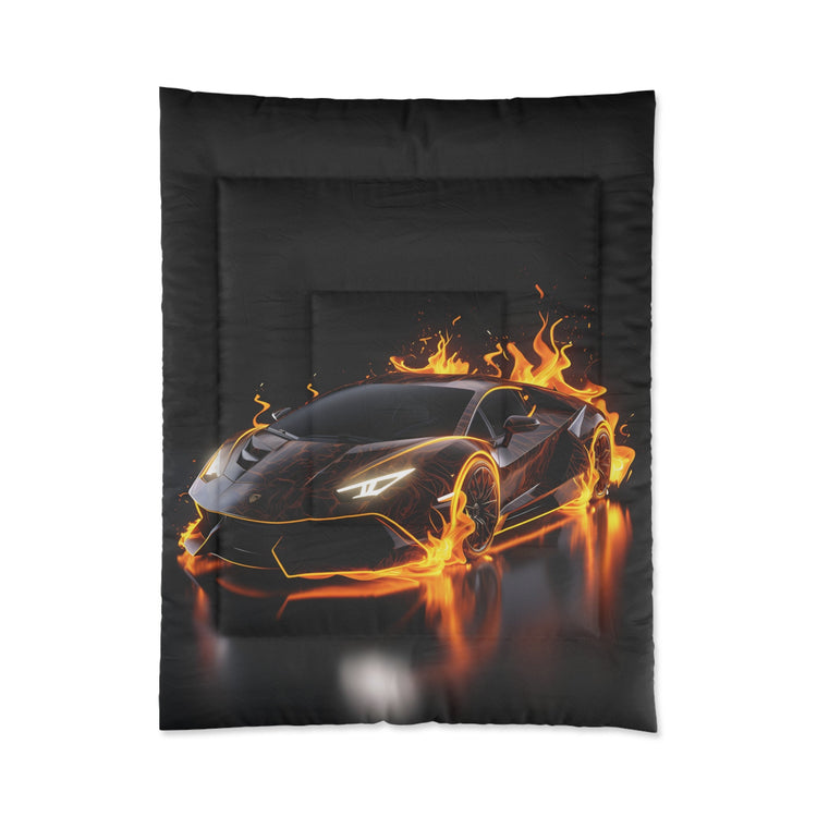Comforter, Racing Car Portrait, Gift for Car Enthusiast ,Race Car Driver gift, bachelor room decor, young man Bed spread, Gift for Son