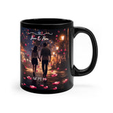 11oz Black Mug (a), Valentines personalized mug, Love inspired sweetheart couple design beverage cup great for partners