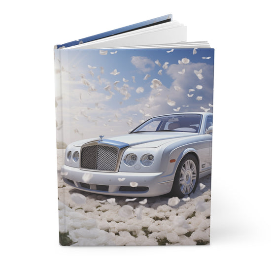 Hardcover Journal Matte, White Rolls Royce, Personal writing book, designer notebook,Daily Journal, Daily Dairy, Screenwriter Journal