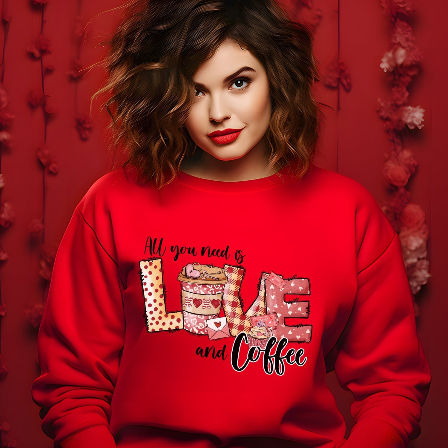 Unisex Garment-Dyed Sweatshirt, Valentines Day sweater, Valentine Lovers gift, Novelty Shirt, Girlfriend Valentine Gift, Warm cozy Sweater