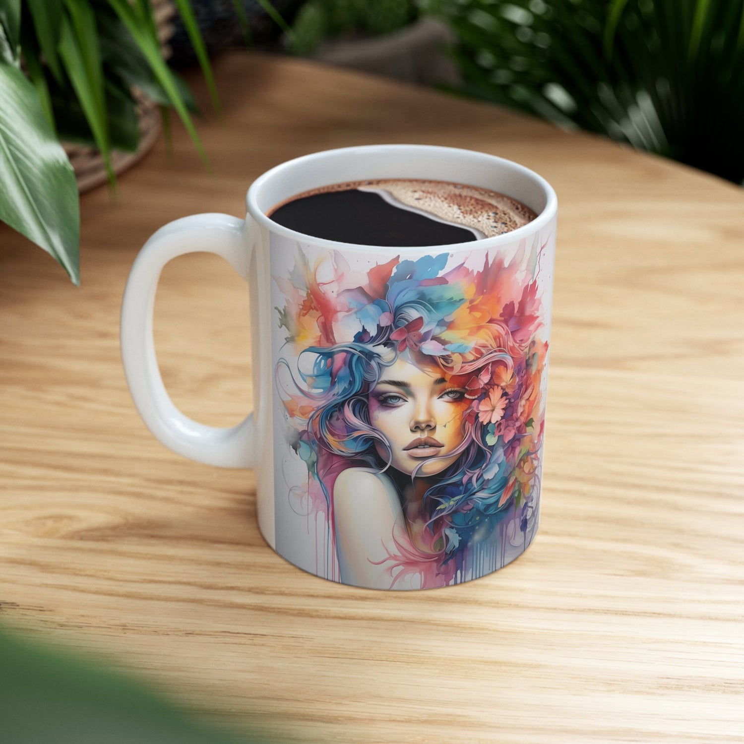 Ceramic Mug 11oz, Art Deco Mug, Artistic designed coffee mug, Modern Kitchen Art, office coffee mug, Bday sale item, art teacher gift