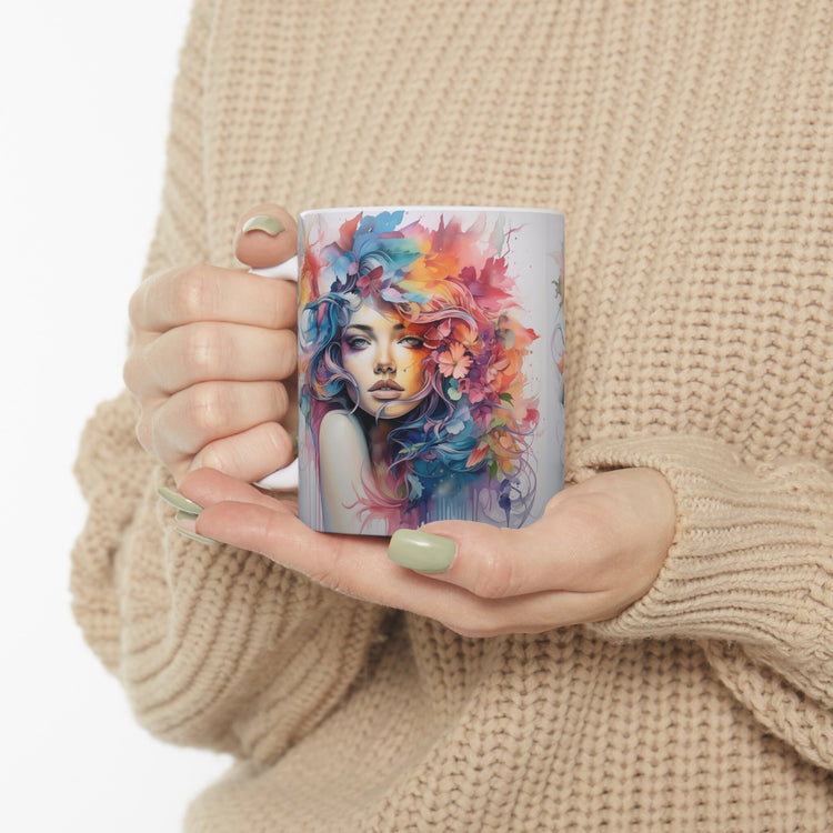 Ceramic Mug 11oz, Art Deco Mug, Artistic designed coffee mug, Modern Kitchen Art, office coffee mug, Bday sale item, art teacher gift