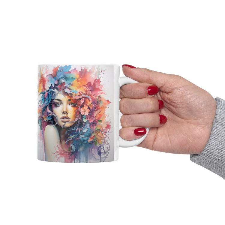 Ceramic Mug 11oz, Art Deco Mug, Artistic designed coffee mug, Modern Kitchen Art, office coffee mug, Bday sale item, art teacher gift