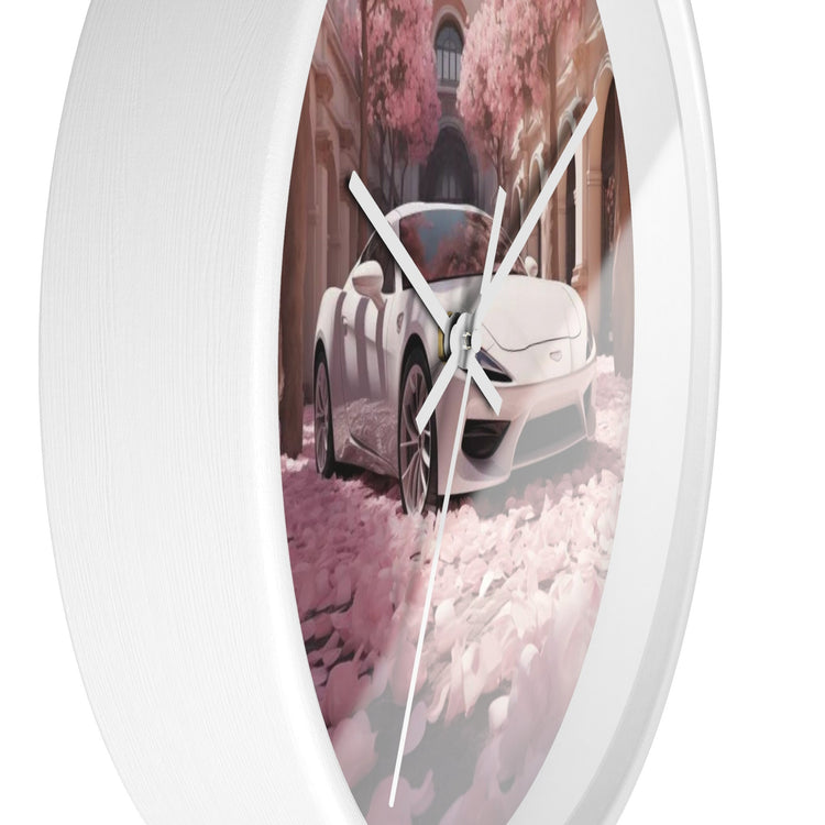 Wall Clock, White Lamborghini Design, Exotic Car Portrait, Perfect Valentines gift, Significant other gift, Sweet 16 Bday gift, Office Clock