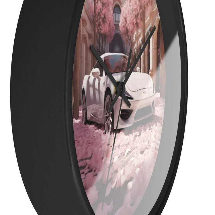 Wall Clock, White Lamborghini Design, Exotic Car Portrait, Perfect Valentines gift, Significant other gift, Sweet 16 Bday gift, Office Clock