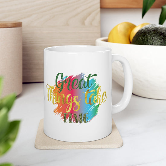 Ceramic Mug 11oz, Inspirational message Mug, Positive sublimation gift, Trendy Coffee Mug, Positive Kitchenware, College Student gift