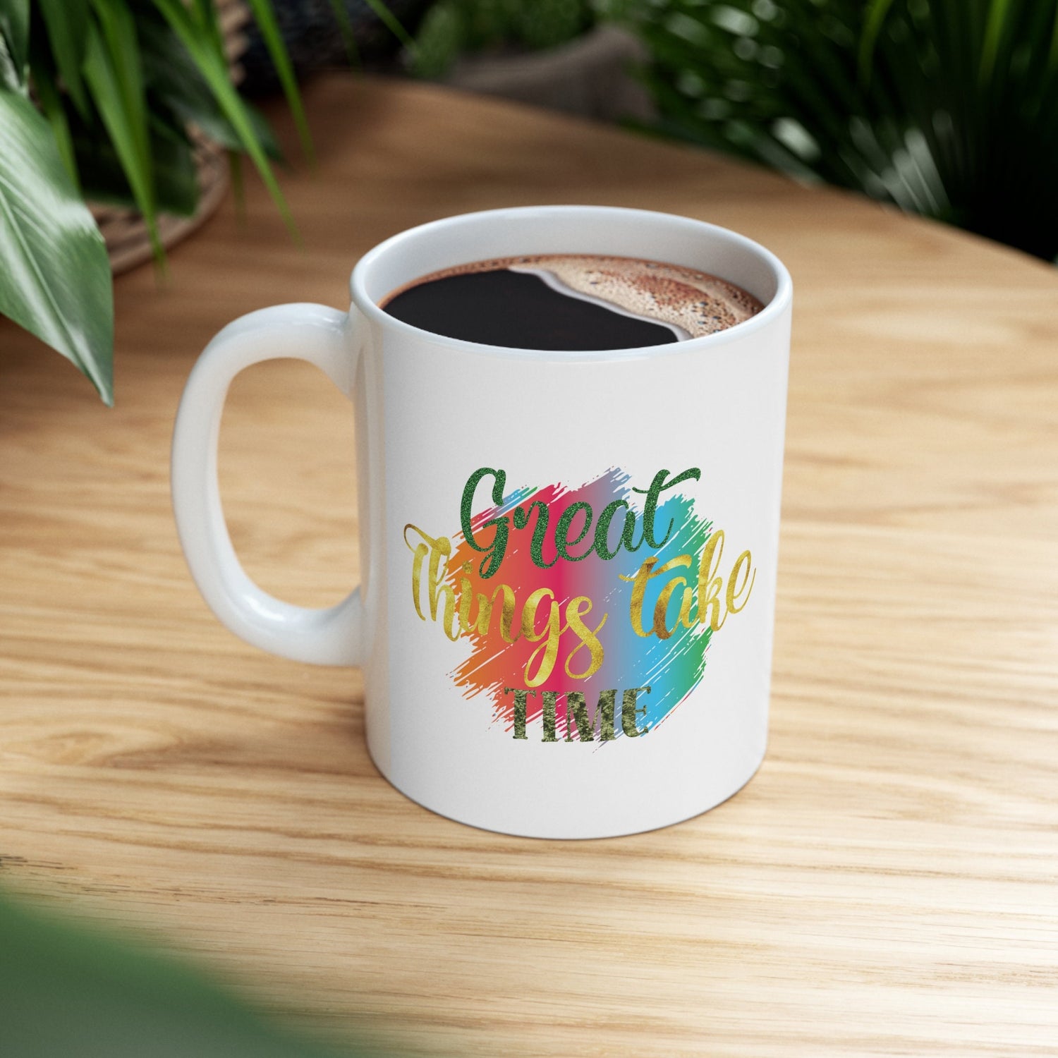 Ceramic Mug 11oz, Inspirational message Mug, Positive sublimation gift, Trendy Coffee Mug, Positive Kitchenware, College Student gift