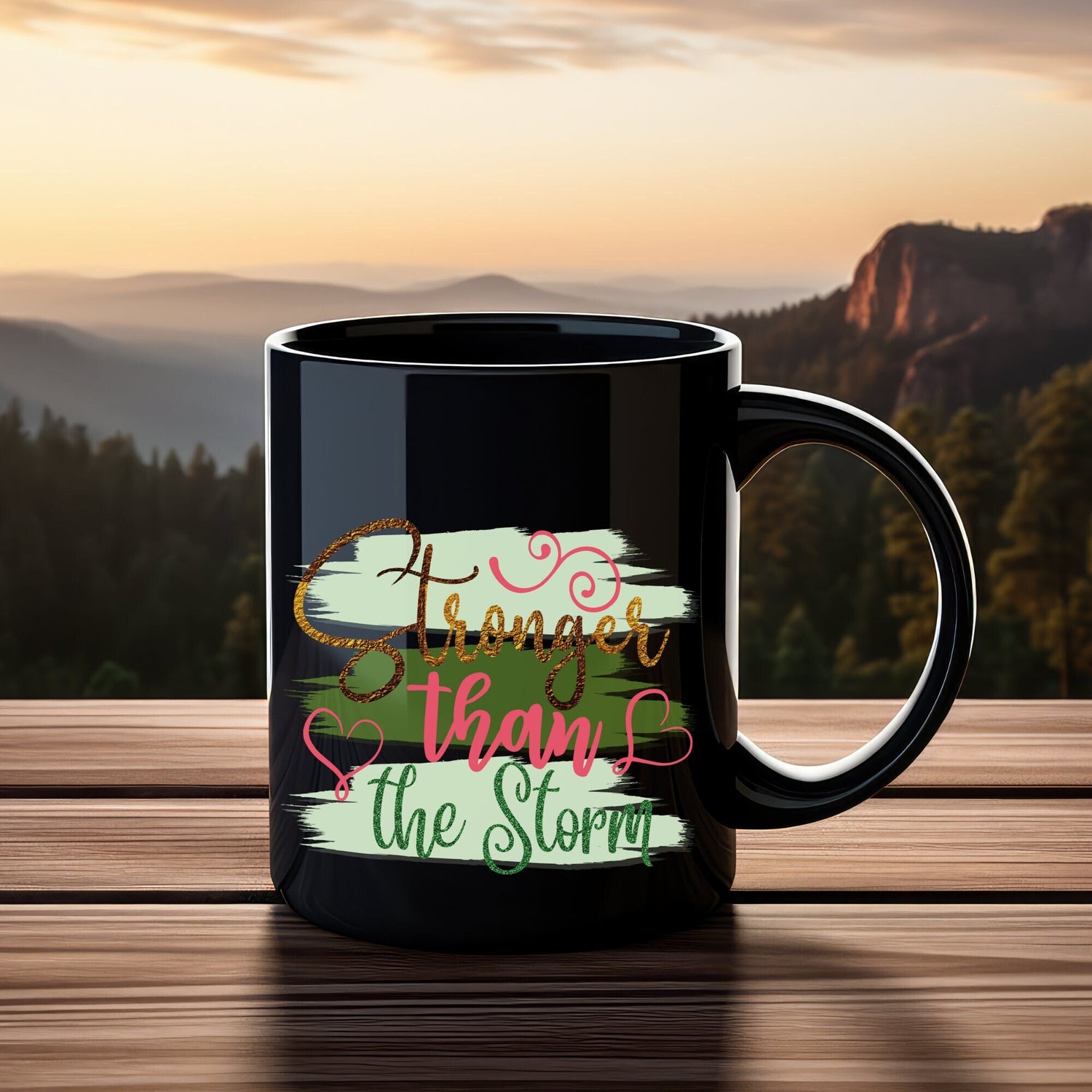 11oz Black Mug, Encouraging Coffee Mug, Empowering Mug, Mug with a Message, Printed on design, gift for the Young Teen, Cancer patient gift