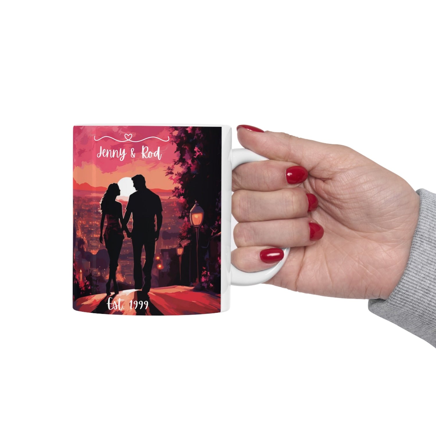 Ceramic Mug 11oz, (A) Personalized Valentines Couple Mug, Sweetheart Couples gift, Special Intimate gift, great Valentines Day gift