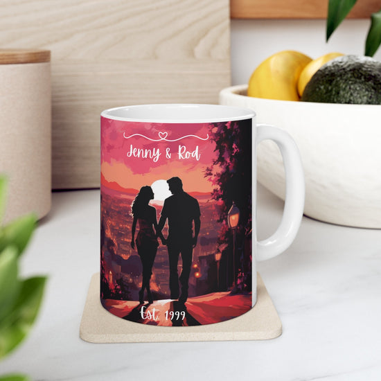 Ceramic Mug 11oz, (A) Personalized Valentines Couple Mug, Sweetheart Couples gift, Special Intimate gift, great Valentines Day gift