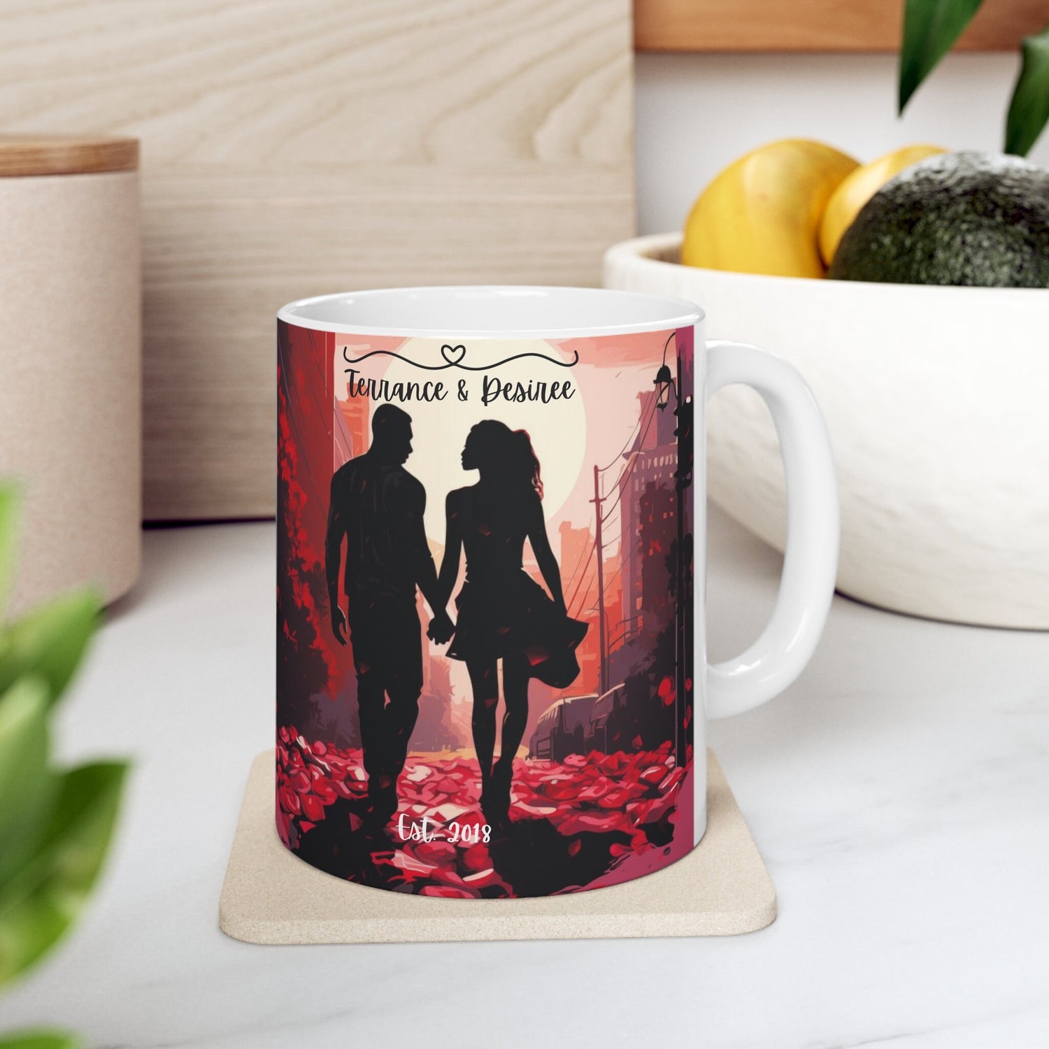 Ceramic Mug 11oz, (A) Personalized Valentines Couple Mug, Sweetheart Couples gift, Special Intimate gift, great Valentines Day gift