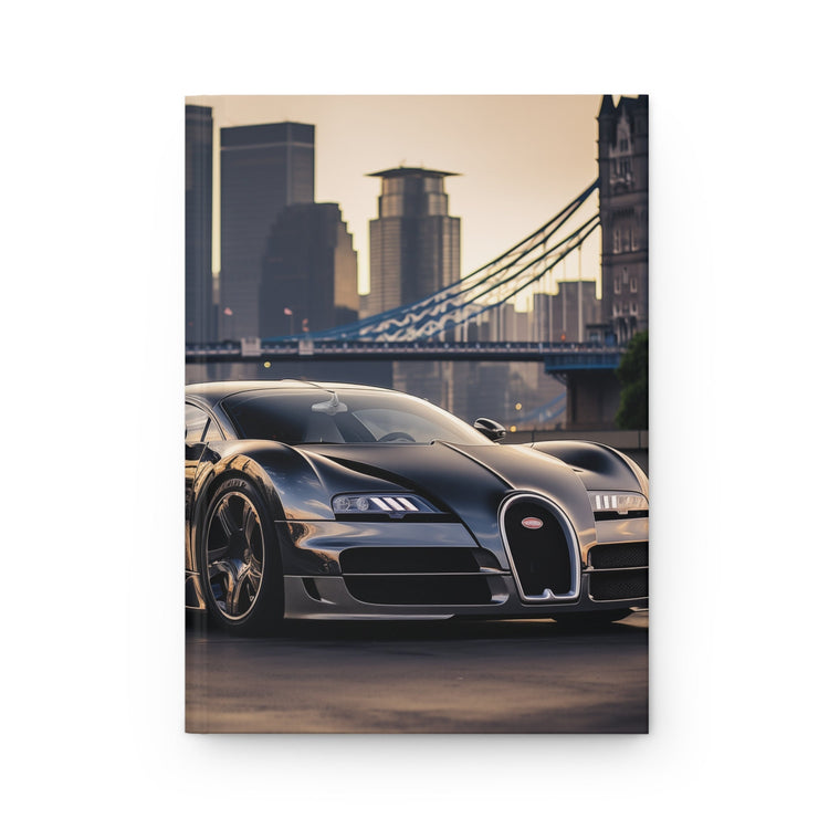 Hardcover Journal Matte, Black Bugatti designed Notebook, story teller note taking journal, college student notebook, Classy unique workbook