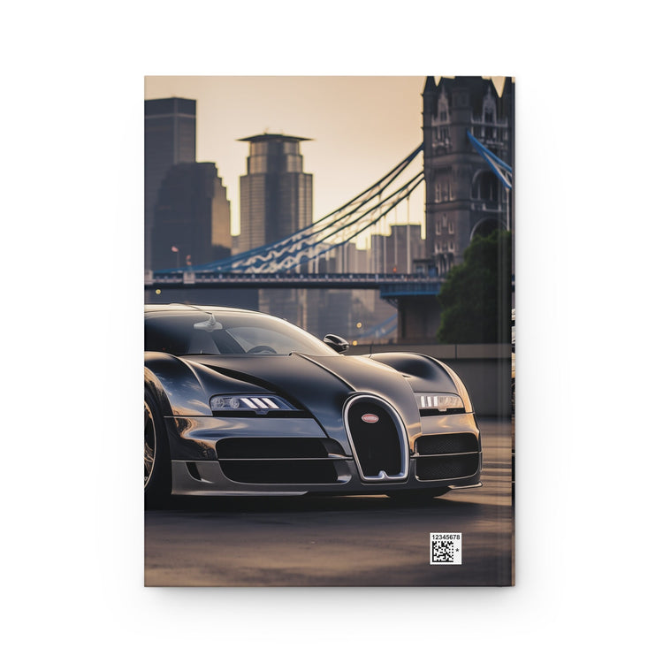 Hardcover Journal Matte, Black Bugatti designed Notebook, story teller note taking journal, college student notebook, Classy unique workbook